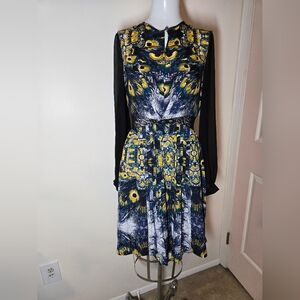Chic Peacock Print Dress